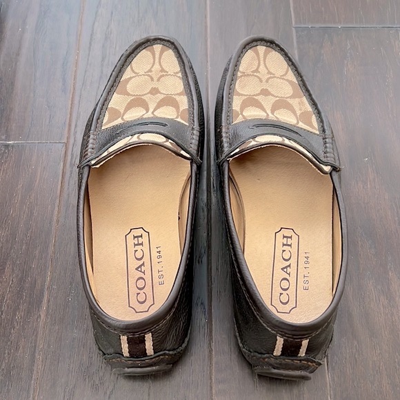 Coach Signature Logo Canvas Men's Loafer - Picture 4 of 8